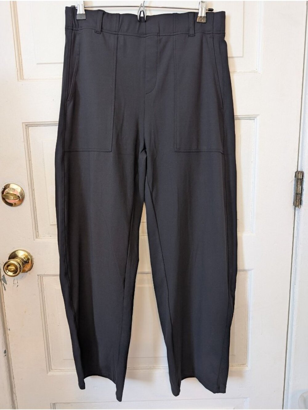 NWT Women's Halara Black High-waisted Barrel Leg Casual Pants Size Med Tall